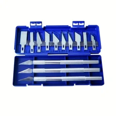 Sada modelářských nožů se skalpely – 13 čepelí