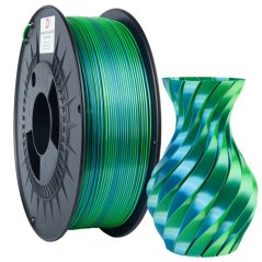 3DPower PLA SILK - Dvoubarevné - Modrá / Zelená - 1kg