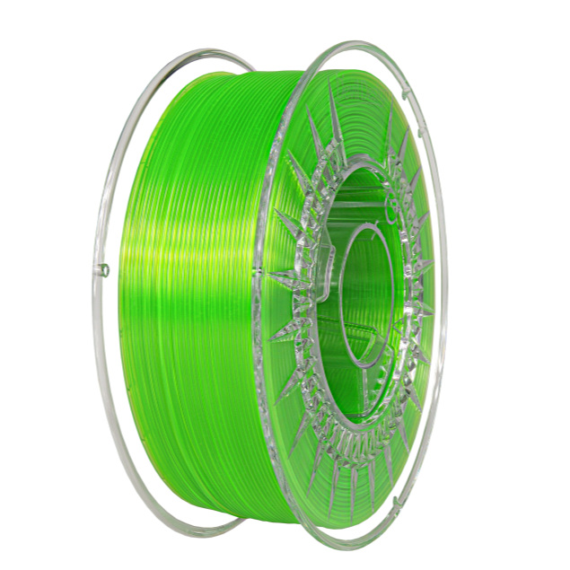 Devil Design PETG - Zelená Transparentní (Bright Green Transparent) - 1kg Devil Design PETG - Zelená Transparentní (Bright Green Transparent) - 1kg